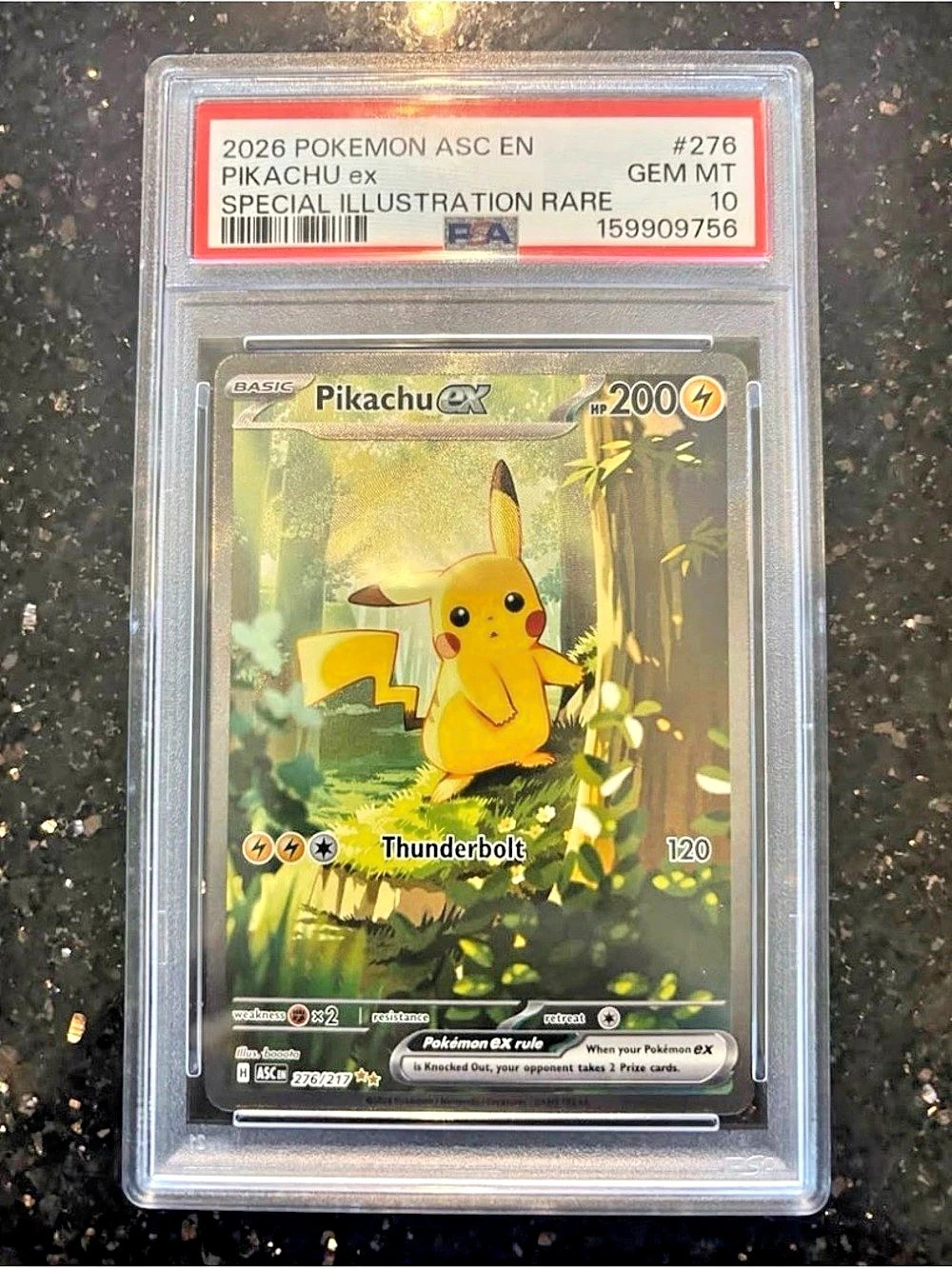 Pokémon Pikachu ex Special Illustration Rare #276 PSA 10 Trading Card